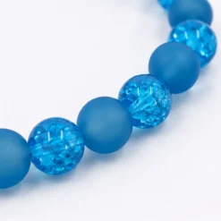 Blaues Perlenarmband mit Glitzereffekt B2B
